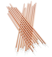Extra Tall Candles Metallic Rose Gold with Holders 16ct