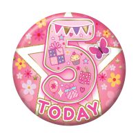 Age 5 Female Small Badges 6ct (5.5cm)