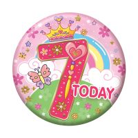 Age 7 Female Small Badges 6ct (5.5cm)