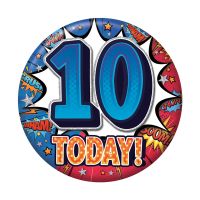 Age 10 Male Small Badges 6ct (5.5cm)