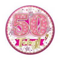 Age 50 Female Small Badges 6ct (5.5cm)