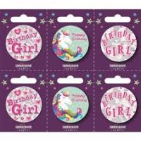 Birthday Girl Small Badges (5.5cm)