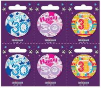 Age 30 Small Badges (5.5cm)