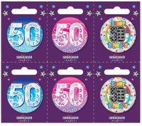 Age 50 Small Badges (5.5cm)