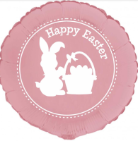 Easter Bunny Baby Pink 18" Foil Balloon (UNPACKAGED)