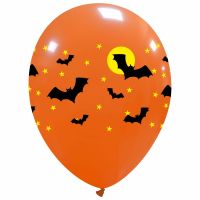 Bats 2 Colour 12"Halloween Latex Balloons 25Ct 