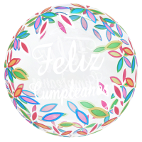 Feliz Cumpleanos Colourful 20" Bubble Balloon (Single Package)