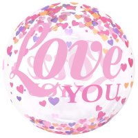 Love You 20" Bubble Balloon (Single Package)