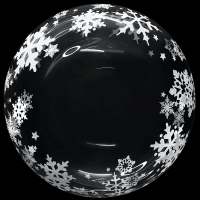 Snowflakes 16" Bubble Balloon (Single Package)