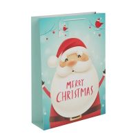Cute Santa Christmas Gift Bag XL 6ct