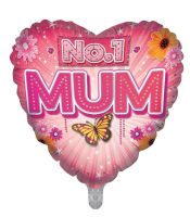 No. 1 Mum Traditional 18" Foil Balloon