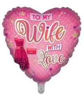 To My Wife Traditional 18" Foil Balloon