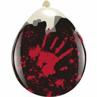 Bloody Hands 18" Clear Halloween Stuffing Balloon 10ct