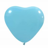 Sky Blue Standard Cattex 10" Heart Latex Balloons 100Ct