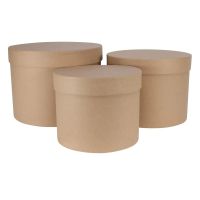 Kraft Hat Box Set of 3