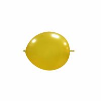 Gold Metallic 6" Linking Cattex Latex Balloons 100Ct. 