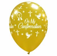 Crozier 12" 'On My Confirmation' Gold Latex 50ct