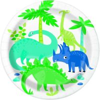 Dino Party Time 7" Plates 8ct