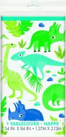 Dino Party Time Plastic Tablecover 1ct