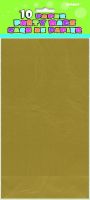 Paper Party Bags Gold 10ct