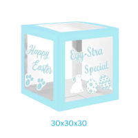 Easter Egg-stra Special Blue Balloon Boxes 30x30x30cm Pack of 4 