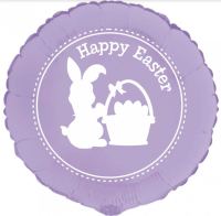 Easter Bunny Lilac 18" Foil Balloon (UNPACKAGED)