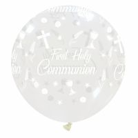 First Holy Communion Chalice 32" Clear Latex Balloon