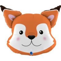 Fox Head 29" Animals Supershape Foil Balloon 