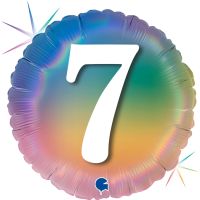 7 Colourful Rainbow 18" Foil Balloon