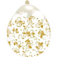 Gold Filigree on Clear 18" Stuffing Balloons 10Ct