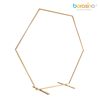Gold Hexagonal Metal Frame 2 Metres