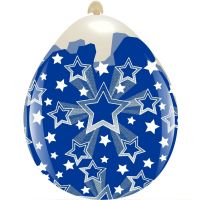 Gradient Stars 18"  Clear Stuffing Balloon 10ct
