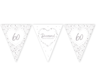 Diamond Anniversary Paper Flag Banner Bunting Foil Stamped
