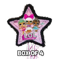 4 x LOL Shaped Drum Pull Pinatas