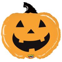 Mighty Bright Pumpkin 28" Halloween Supershape Foil Balloon