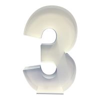 Number 3 Mosaic Balloon Frame 120cm - Nikoloon