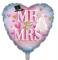 Mr & Mrs Traditional 18" Foil Balloon