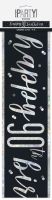Black/Silver Glitz Age 90 Happy Birthday Foil Banner 9ft