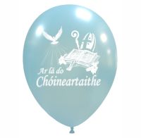 Irish 12" Confirmation Sky Blue Metallic Latex 25ct 
