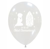 Irish 12" Communion Boy Clear Latex 25ct