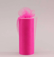 6" Hot Pink Tulle (15cm x 23m)