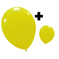 Yellow Standard Cattex 12" & 5" Latex Balloons 100Ct in both sizes 
