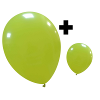 Lime Standard Cattex 12" & 5" Latex Balloons 100Ct in both sizes