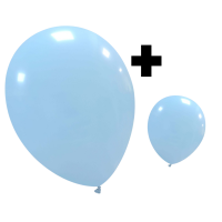 Baby Blue Matte Standard Cattex 12" & 5" Latex Balloons 100Ct in both sizes