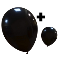 Black Standard Cattex 12" & 5" Latex Balloons 100Ct in both sizes