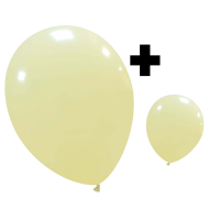 Ivory Standard Cattex 12" & 5" Latex Balloons 100Ct in both sizes
