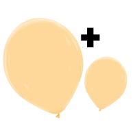 Apricot Premium Cattex 12" & 5" Latex Balloons 100Ct in both sizes