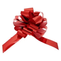 Metallic Red Pull Bow 50mm - Pack of 20