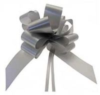 Silver Pull Bow 50mm - Pack of 20