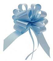 Light Blue Pull Bow 50mm - Pack of 20